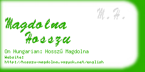 magdolna hosszu business card